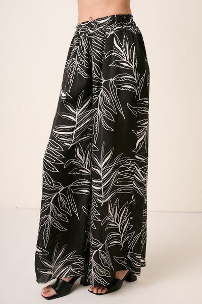 Mittoshop Printed Wide Leg Pants-3
