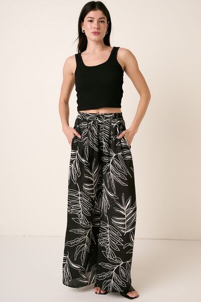 Mittoshop Printed Wide Leg Pants-0