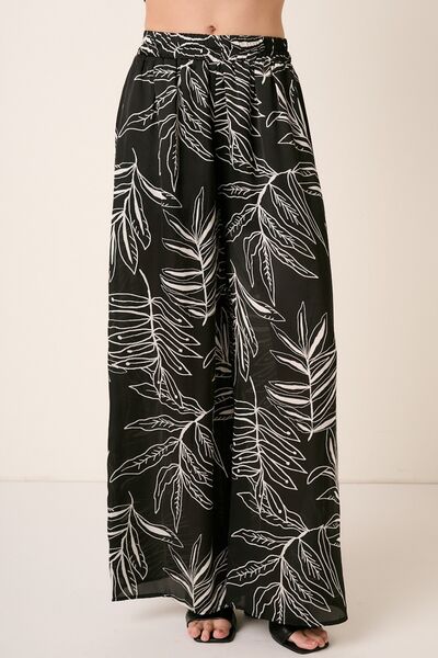 Mittoshop Printed Wide Leg Pants-2