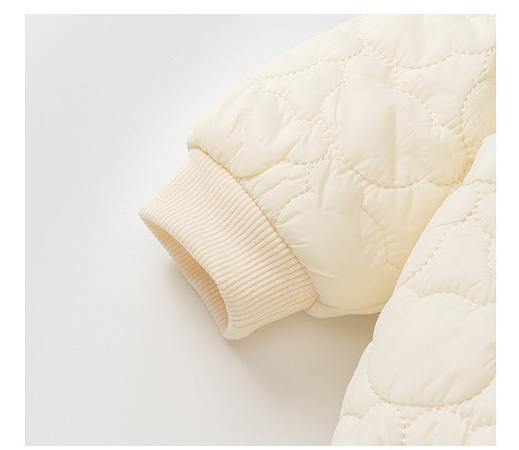 Baby Teddy Bear Cartoon Knitted Onesie With Hat&Fluffy Ball Pants Clothing Set-2